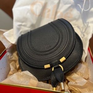 Chloe Marcie Crossbody Bag (Small) Black - NEW